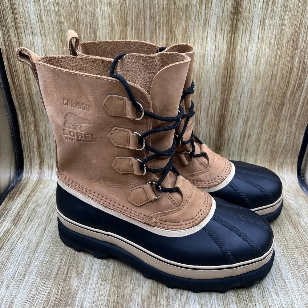 Sorel Caribou Snow Boots Men's Size 12 Brown Waterproof Insulated NM1000-281